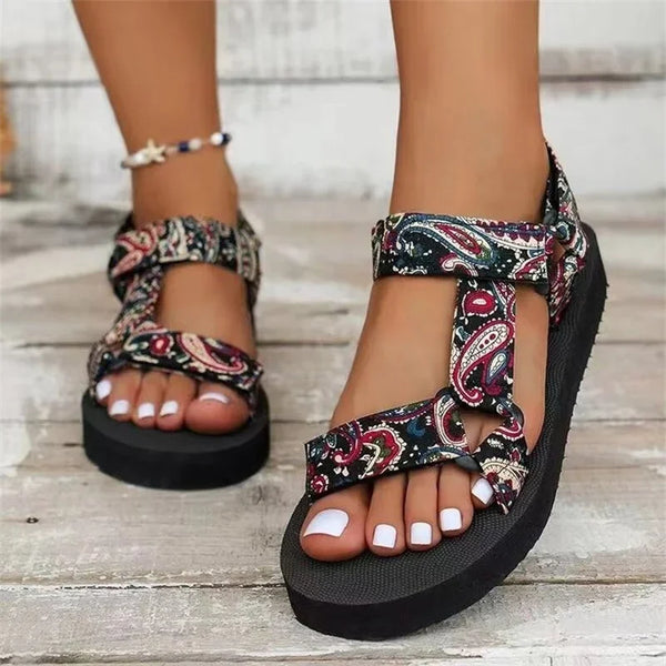 Cute Beach Sandals with Colourful Straps