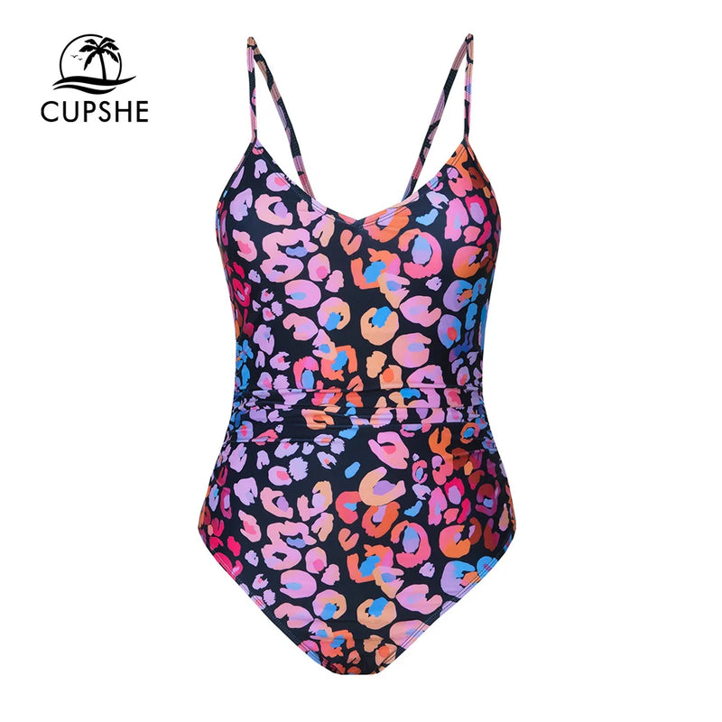 Leopard Print O-Ring Swimsuit