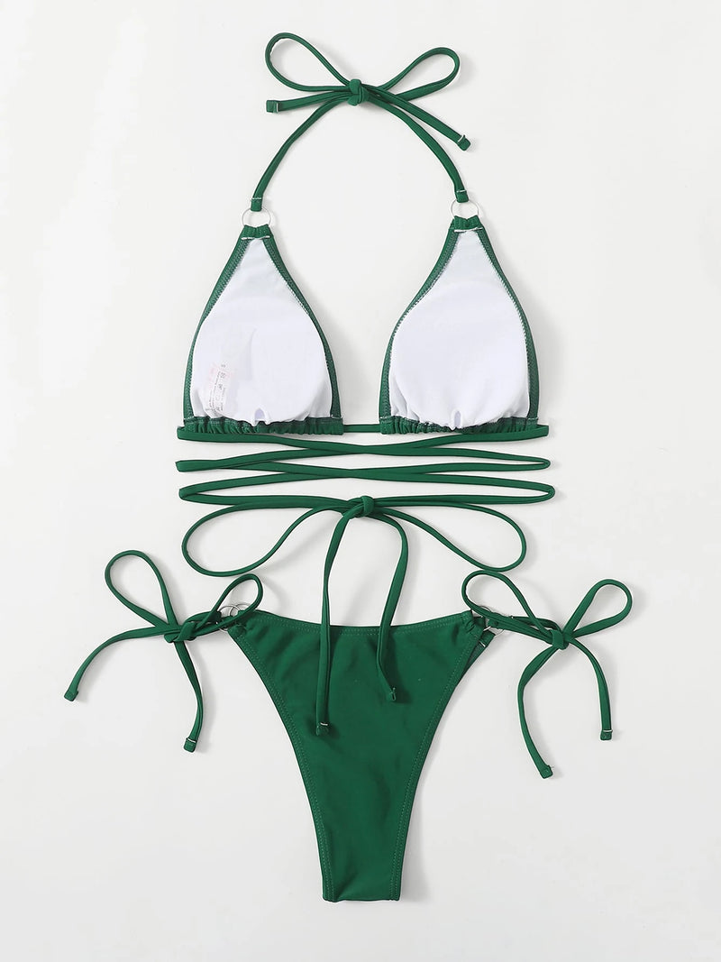 Sexy Halter High Waisted Bikini Set